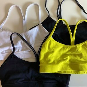 FOUR Lululemon Flow Y Bras Size 6